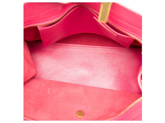 Borsa cabas Chyc piccola in pelle di vitello rosa Saint Laurent - vista 4