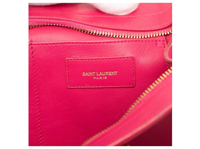 Borsa cabas Chyc piccola in pelle di vitello rosa Saint Laurent - vista 6