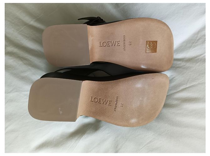 Loewe Ease Slingback Plattformsandalen Größe 38 Dunkelgrün - Ansicht 7