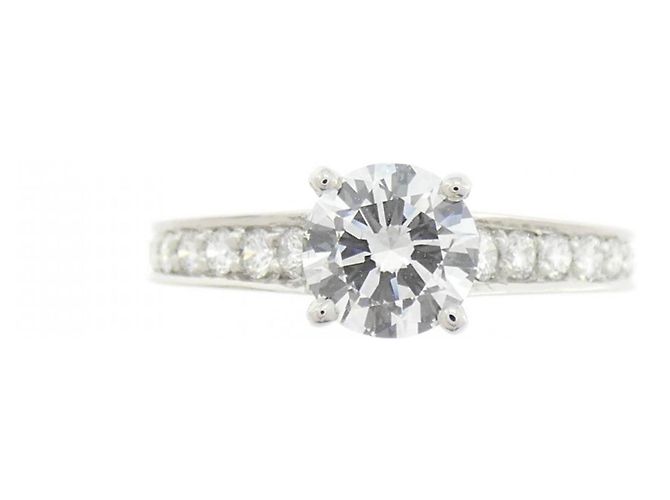 Cartier 1895 Solitär-Platinring - Ansicht 2