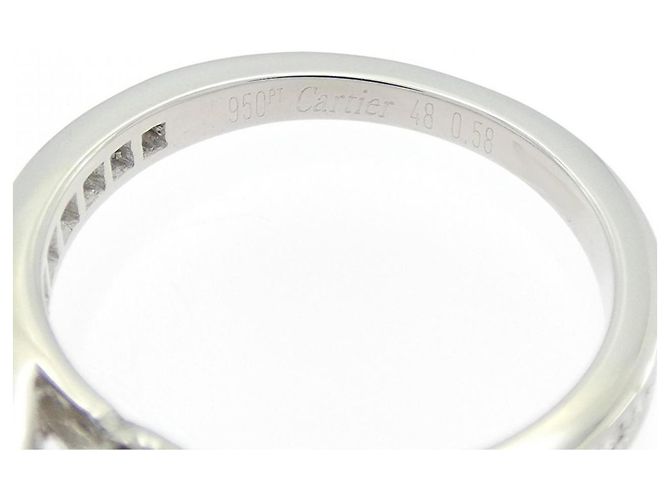 Cartier 1895 Solitär-Platinring - Ansicht 4