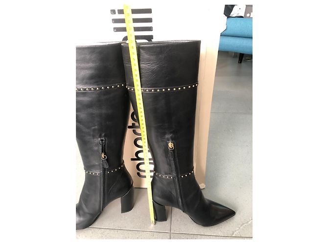 Botas de piel negra Roberto Cavalli Negro - vista 4