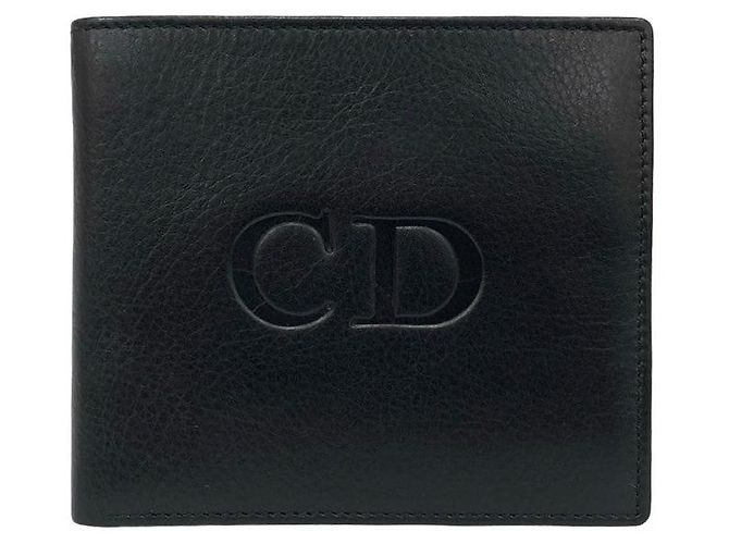 Portafoglio in pelle bifold Christian Dior Nero - vista 2