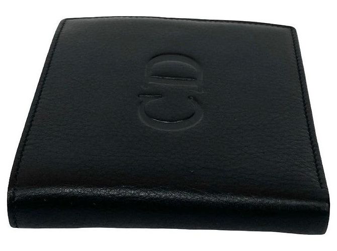 Portafoglio in pelle bifold Christian Dior Nero - vista 4