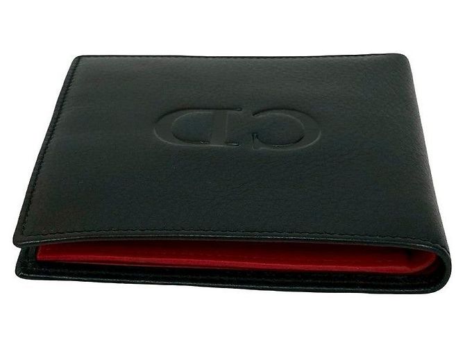 Portafoglio in pelle bifold Christian Dior Nero - vista 6