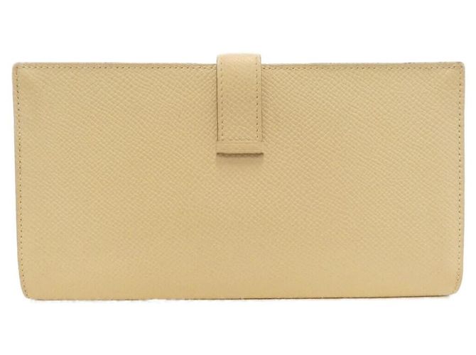 Portafoglio Lungo Soufflet Epsom Béarn di Hermès Bianco - vista 2