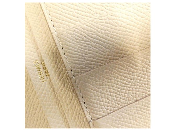 Portafoglio Lungo Soufflet Epsom Béarn di Hermès Bianco - vista 6