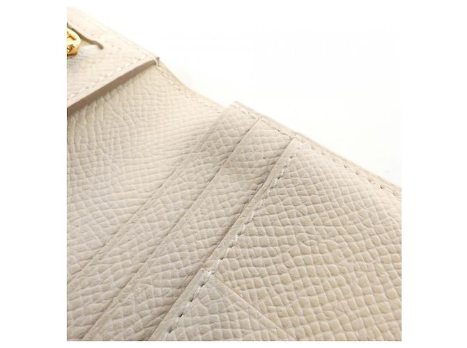 Portafoglio Lungo Soufflet Epsom Béarn di Hermès Bianco - vista 7