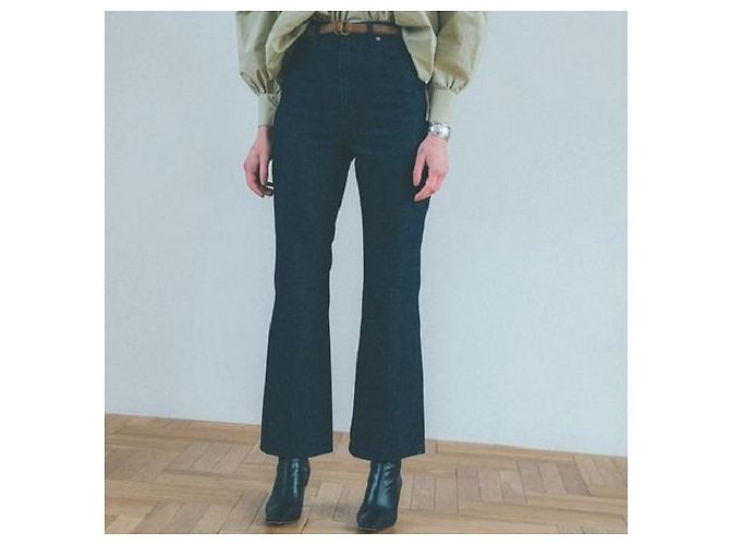 Autre Marque Denim-Hosen im Boot-Cut mit CLANE-Färbung Blau - Ansicht 3