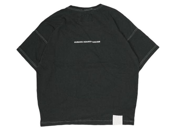 Autre Marque Camiseta de algodón UEG HUMAN AGAINST RACISM Negro - vista 2