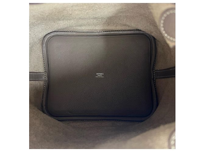 Borsa Hermès Picotin Lock MM in Taurillon Clemence Beige Taupe - vista 20