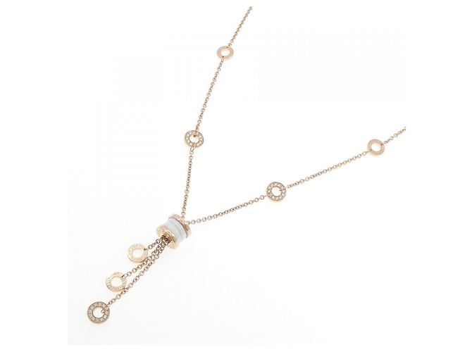 Bulgari Collana Bvlgari B.zero1 in oro rosa 750, ceramica e diamanti D'oro - vista 2