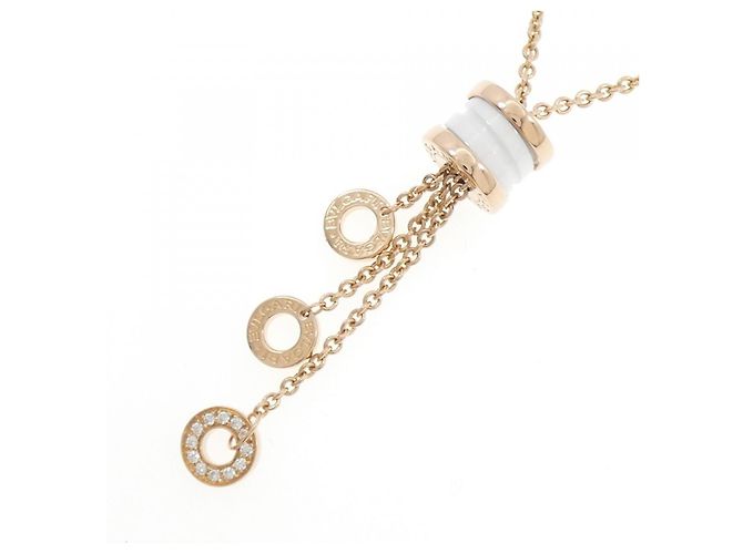 Bulgari Collana Bvlgari B.zero1 in oro rosa 750, ceramica e diamanti D'oro - vista 3