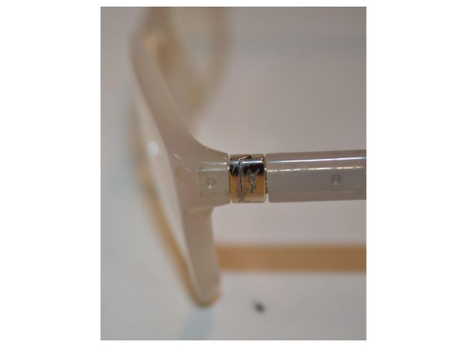 Gafas Yves Saint Laurent beige de plástico - vista 4