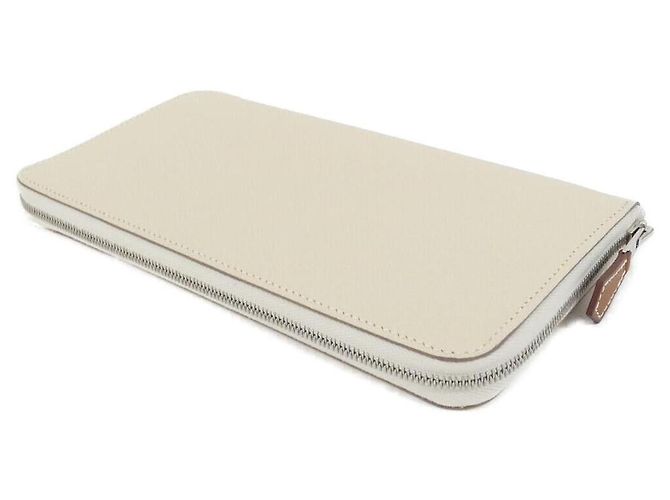 Silk In Hermès Hermes EX-LIBRIS Epsom Long Wallet White - view 2