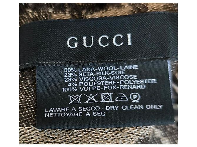 Gucci Monogramm Poncho. Grau - Ansicht 2