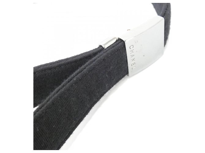 Borsa a spalla in tela nera Chanel Nero - vista 5