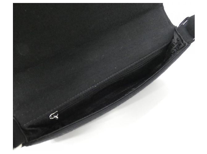 Borsa a spalla in tela nera Chanel Nero - vista 6