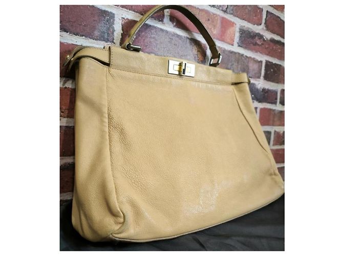 Bolso Fendi Peekaboo Beige de Piel Grande - vista 6