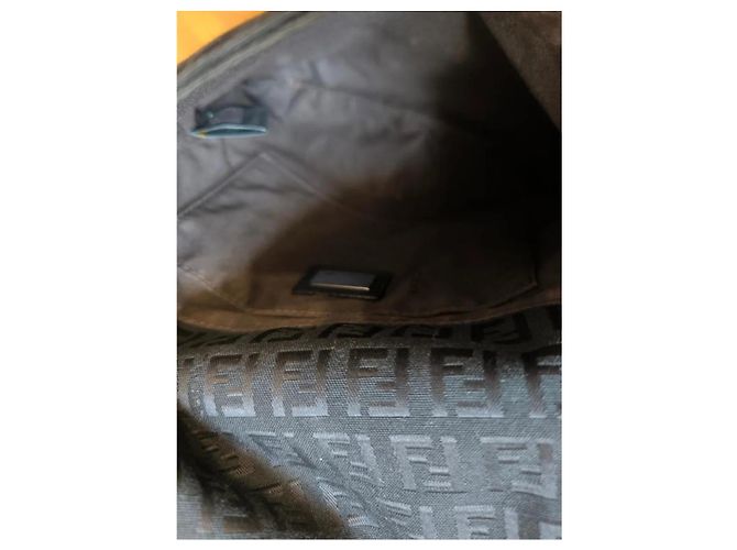 Fendi Schulter-Baguette-Tasche Anthrazitgrau - Ansicht 10