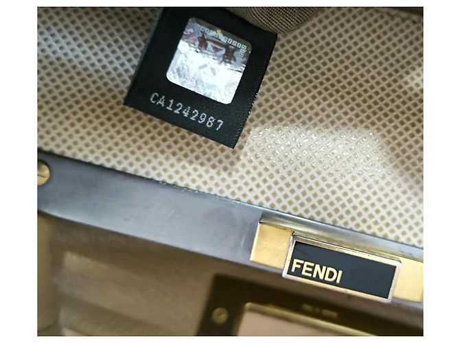 Fendi Schulter-Baguette-Tasche Anthrazitgrau - Ansicht 3