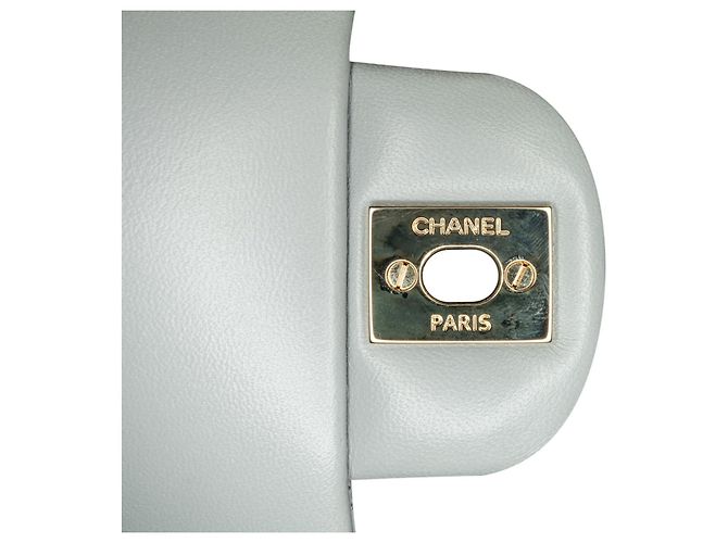 Timeless Chanel Flap Bag con Tracolla in Pelle Trapuntata Grigio - vista 7