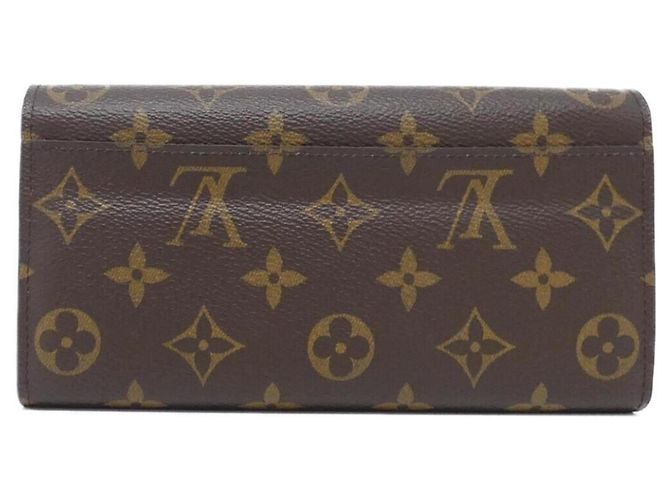 Cartera Sarah M62234 Monograma Louis Vuitton Castaño Fucsia - vista 2