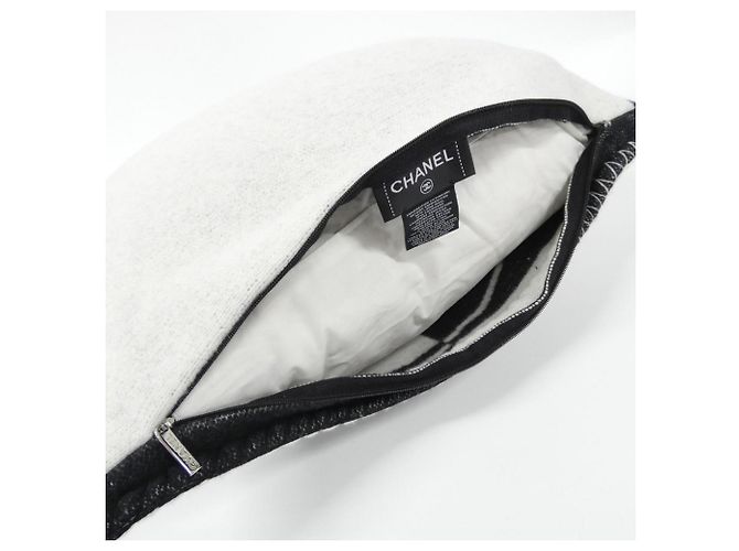 Cuscino in cashmere e lana nera Chanel Nero - vista 4