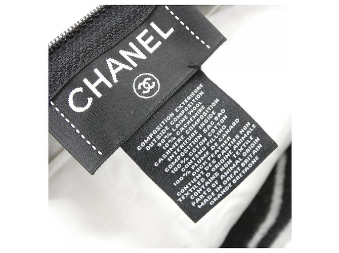 Cuscino in cashmere e lana nera Chanel Nero - vista 6