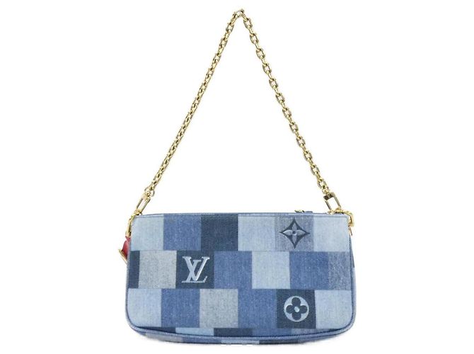 Borsa a Spalla Multi Pochette Accessoires M44990 in Denim Monogram Louis Vuitton Rosso - vista 2