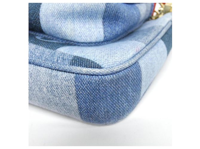 Borsa a Spalla Multi Pochette Accessoires M44990 in Denim Monogram Louis Vuitton Rosso - vista 3