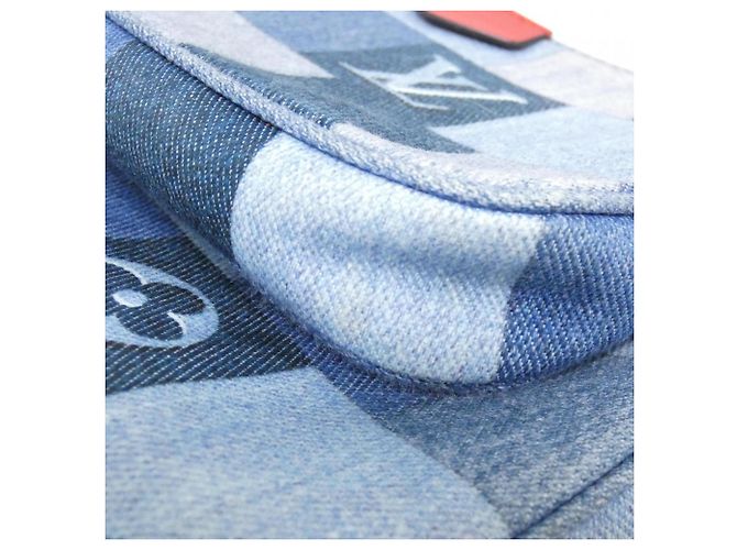 Borsa a Spalla Multi Pochette Accessoires M44990 in Denim Monogram Louis Vuitton Rosso - vista 5