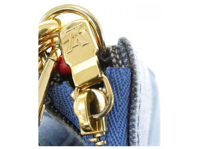 Borsa a Spalla Multi Pochette Accessoires M44990 in Denim Monogram Louis Vuitton Rosso - vista 6