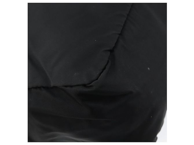 Borsa Tote Prada in nylon nero argento Auth 158528 - vista 16