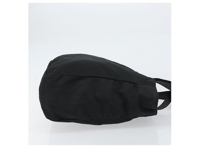 Borsa Tote Prada in nylon nero argento Auth 158528 - vista 3