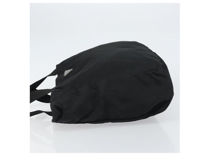 Borsa Tote Prada in nylon nero argento Auth 158528 - vista 4