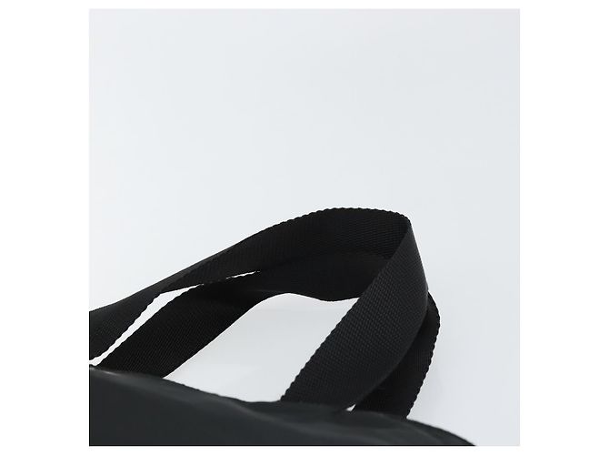 Borsa Tote Prada in nylon nero argento Auth 158528 - vista 8