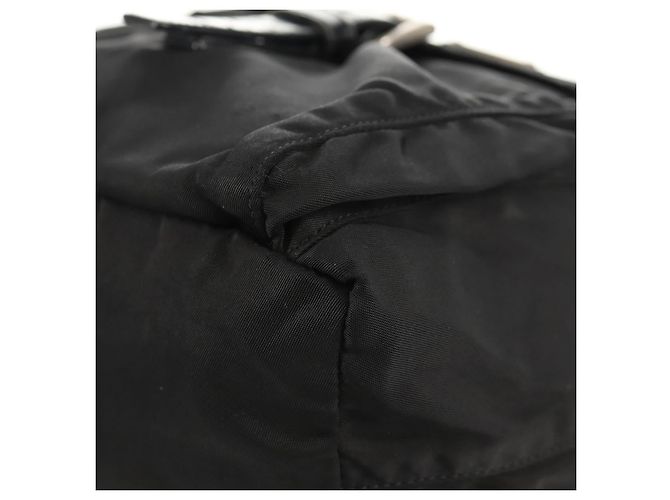 PRADA Schultertasche Nylon Silber Schwarz Auth 158487 - Ansicht 17