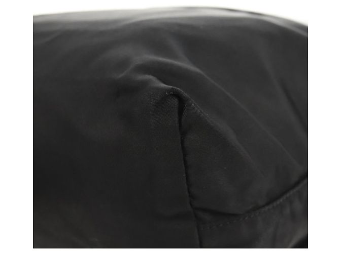 PRADA Schultertasche Nylon Silber Schwarz Auth 158487 - Ansicht 19