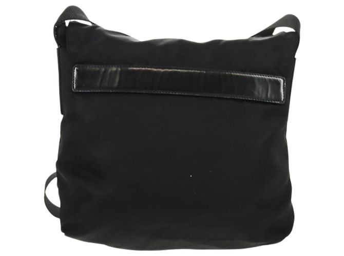 PRADA Schultertasche Nylon Silber Schwarz Auth 158487 - Ansicht 2