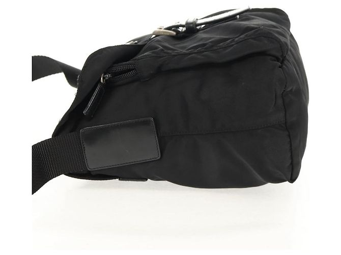 PRADA Schultertasche Nylon Silber Schwarz Auth 158487 - Ansicht 4