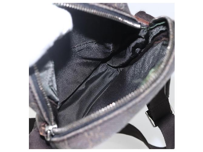 Borsa a Spalla GG Canvas Gucci Marrone Argento Auth 155588 - vista 11