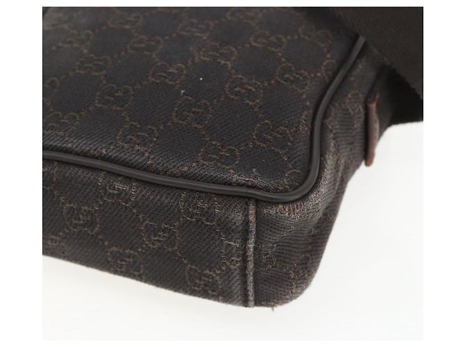 Borsa a Spalla GG Canvas Gucci Marrone Argento Auth 155588 - vista 15