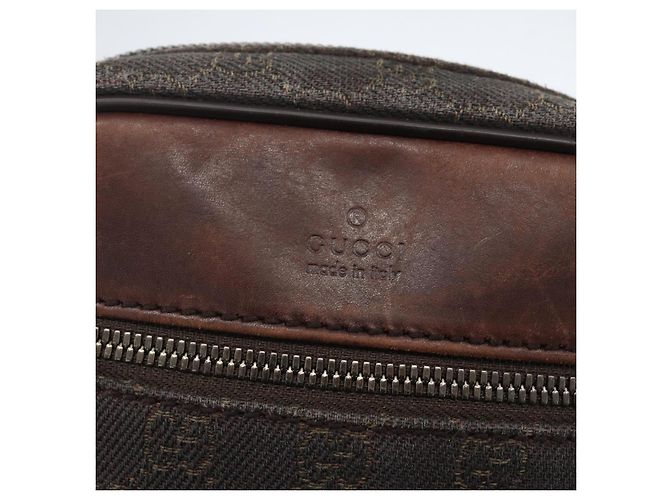 Borsa a Spalla GG Canvas Gucci Marrone Argento Auth 155588 - vista 17