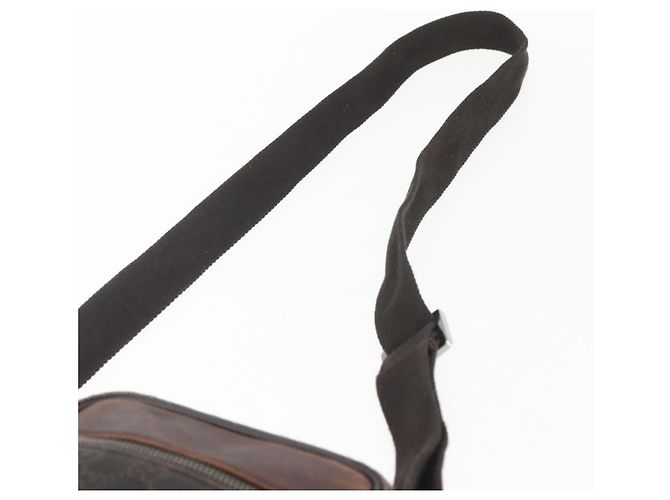Borsa a Spalla GG Canvas Gucci Marrone Argento Auth 155588 - vista 8