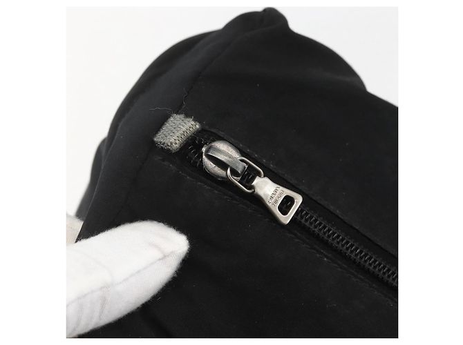 PRADA Borsa sportiva in nylon nera argento Auth 158398 Nero - vista 10