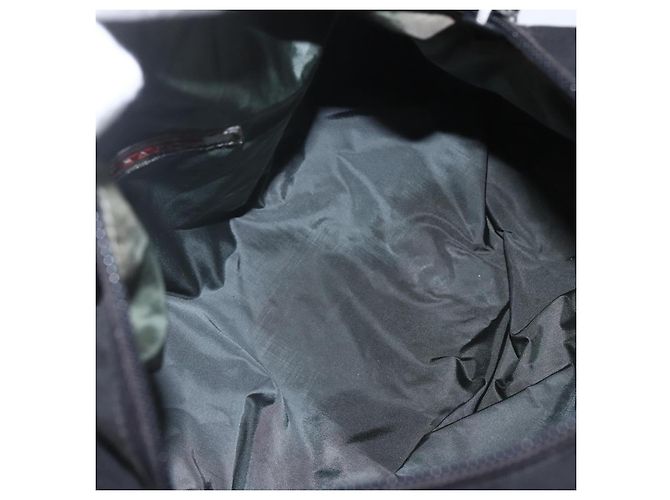 PRADA Borsa sportiva in nylon nera argento Auth 158398 Nero - vista 11