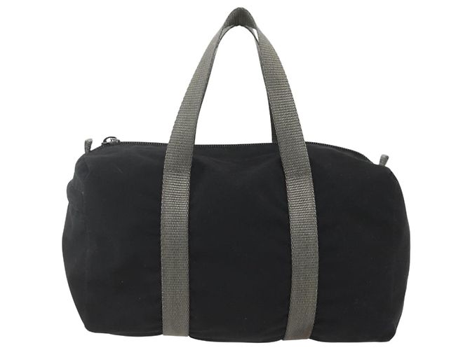 PRADA Borsa sportiva in nylon nera argento Auth 158398 Nero - vista 13