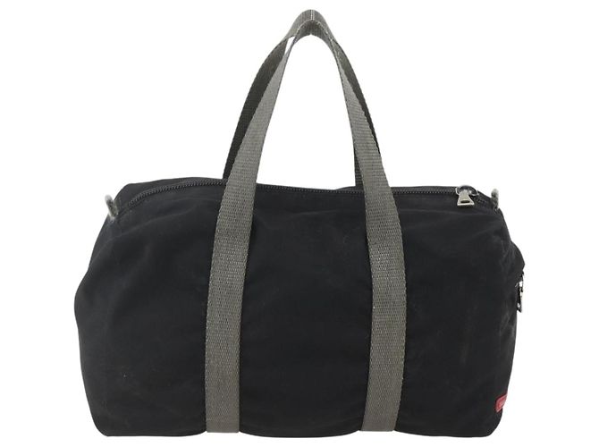 PRADA Borsa sportiva in nylon nera argento Auth 158398 Nero - vista 2