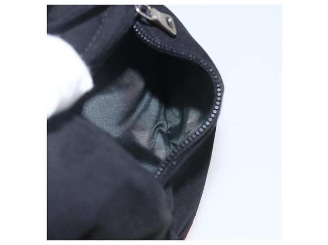 PRADA Borsa sportiva in nylon nera argento Auth 158398 Nero - vista 21